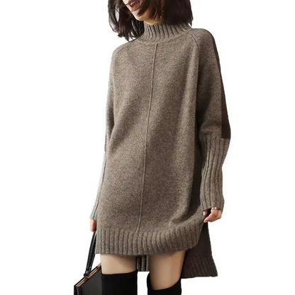 Autumn | Chic Turtleneck Knit Sweater Dress with Long Sleeves