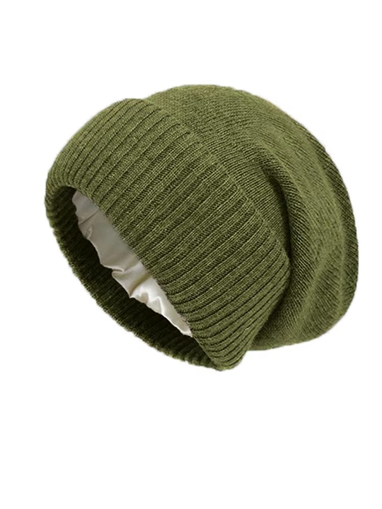 Delphine | Cozy Knit Beanie with Satin Lining and Stretch Fit