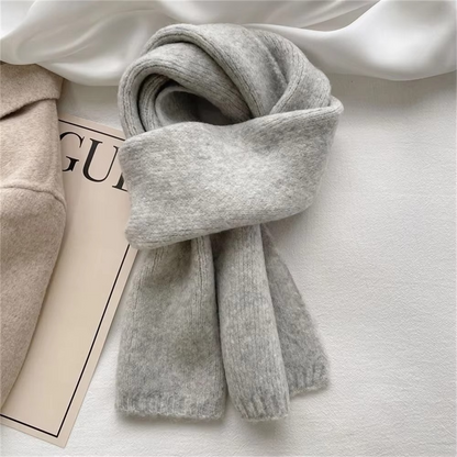Adelaide | Classic Knit Scarf with Solid Color Weave