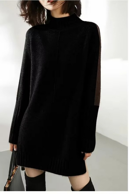 Autumn | Chic Turtleneck Knit Sweater Dress with Long Sleeves