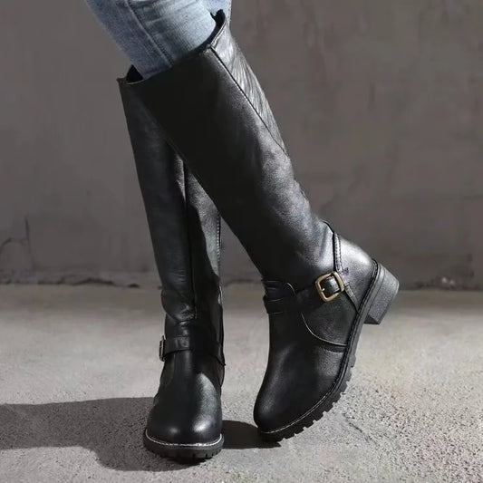 Ava | Comfortable and Stylish Leather Boots with Cushioned Sole