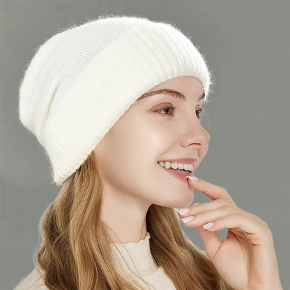 Delphine | Cozy Knit Beanie with Satin Lining and Stretch Fit