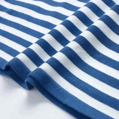 Dana | Elegant Striped Long Sleeve T-Shirt Top with Round Neckline