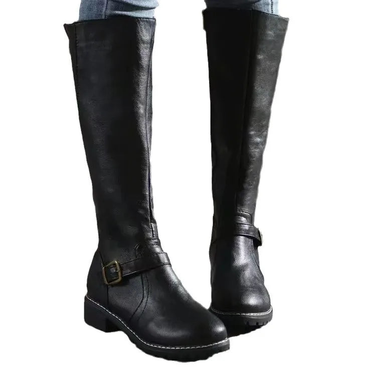 Ava | Comfortable and Stylish Leather Boots with Cushioned Sole