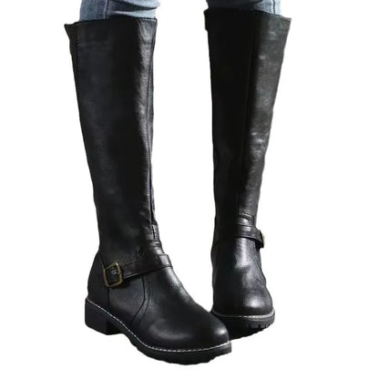 Ava | Comfortable and Stylish Leather Boots with Cushioned Sole