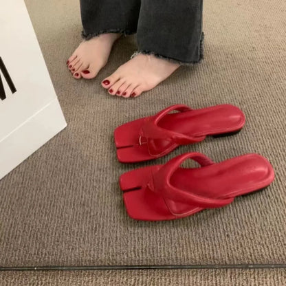 Megan | Soft Cushioned Flip Flops with Wide Crossover Straps