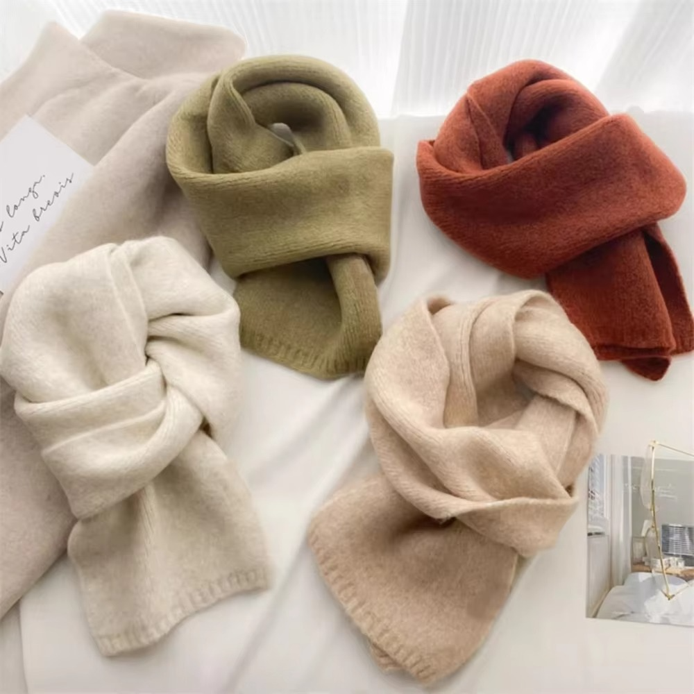 Adelaide | Classic Knit Scarf with Solid Color Weave