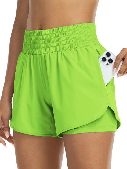 Andrea | High Waisted Work out Track Shorts with Pockets