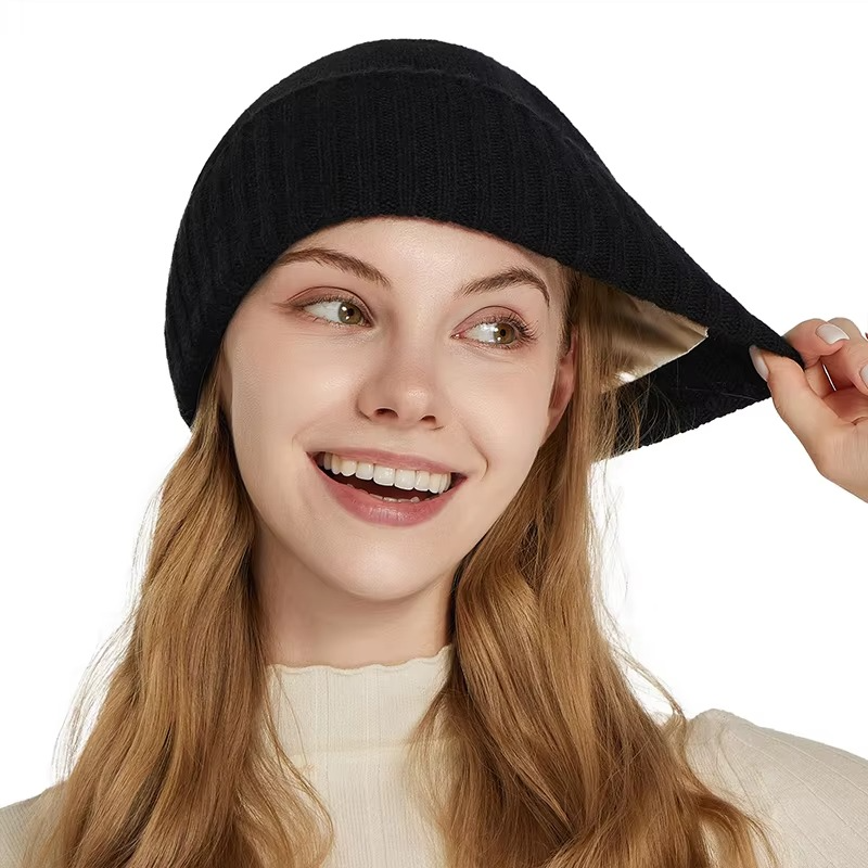 Delphine | Cozy Knit Beanie with Satin Lining and Stretch Fit