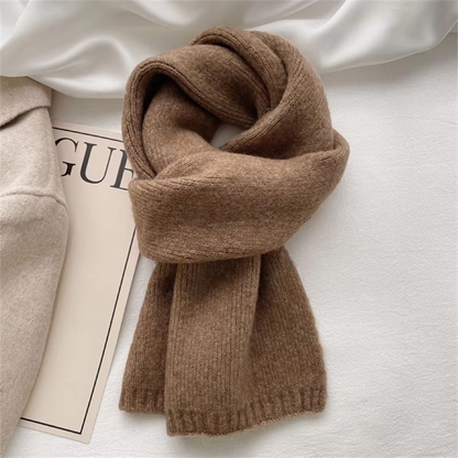 Adelaide | Classic Knit Scarf with Solid Color Weave
