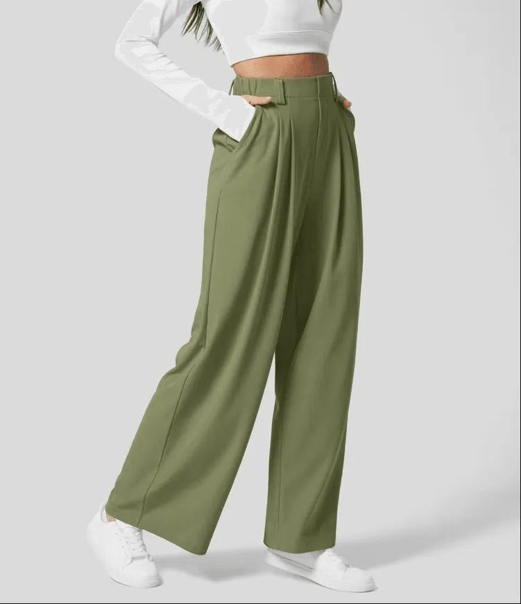 Tina | Comfortable Elegant Modern Wide Leg Pants for the Office Day to Night Wear