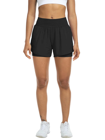 Andrea | High Waisted Work out Track Shorts with Pockets