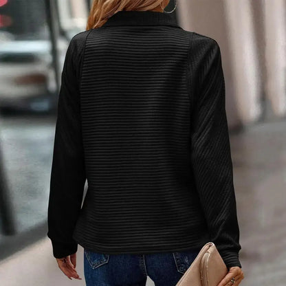 Krista | Cozy Half Zip V Neck Pullover
