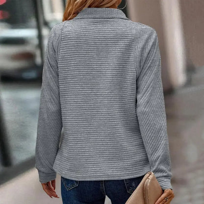 Krista | Cozy Half Zip V Neck Pullover