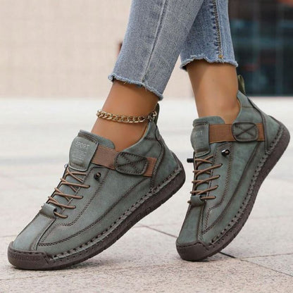 Amara | Comfortable Slip-On Sneakers with Velcro Strap and Cushioned Sole