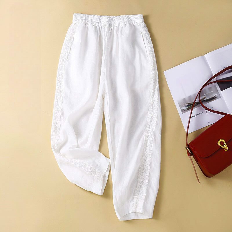 Laura | Airy Tapered Cotton-Linen Pants for Everyday
