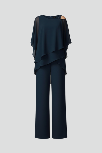 Dakota | Elegant Off Shoulder Jumpsuit with Wide-Leg Pants