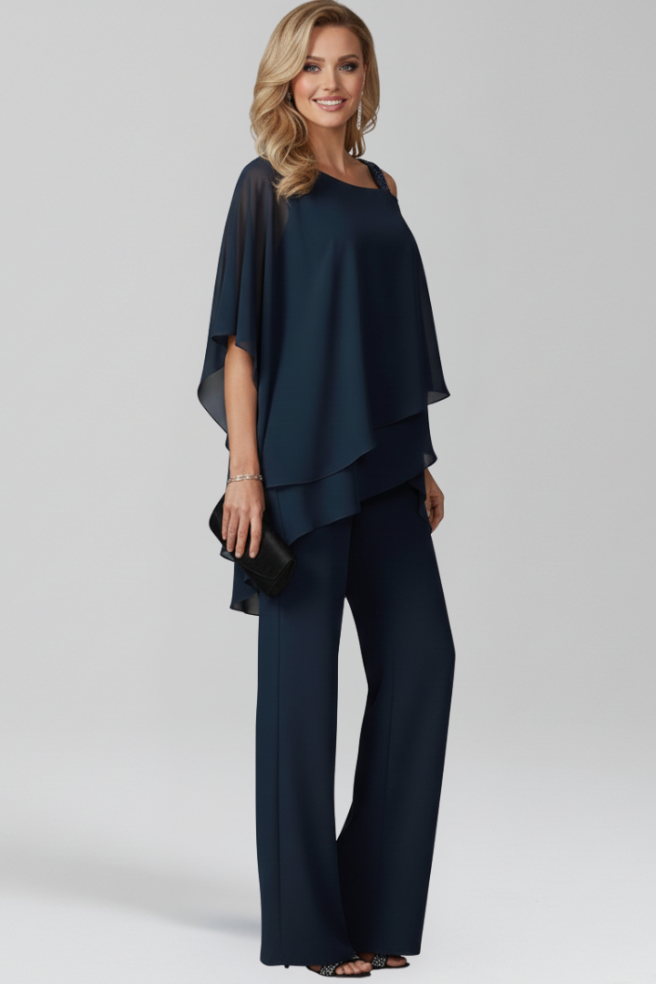 Dakota | Elegant Off Shoulder Jumpsuit with Wide-Leg Pants