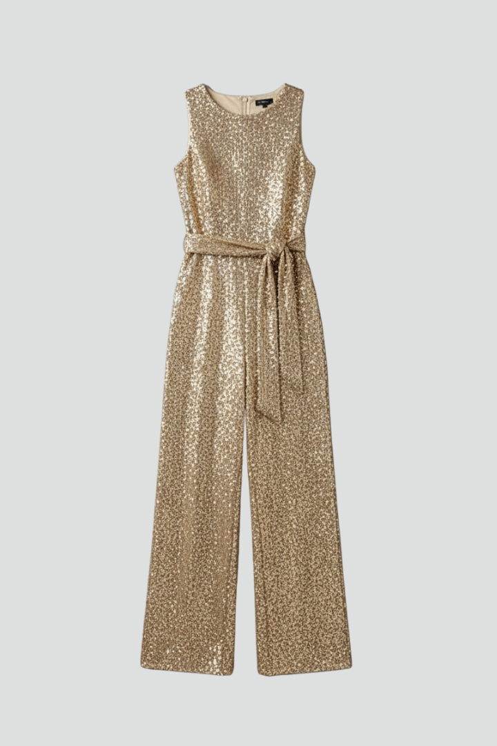 Brooklyn | Sequin Straight Leg Evening Jumpsuit with Tailored Fit