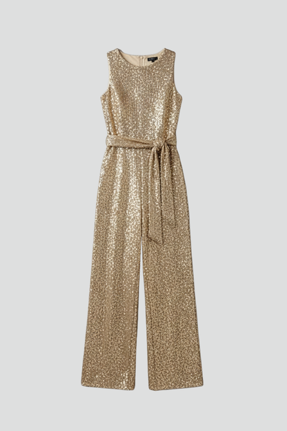 Brooklyn | Sequin Straight Leg Evening Jumpsuit with Tailored Fit