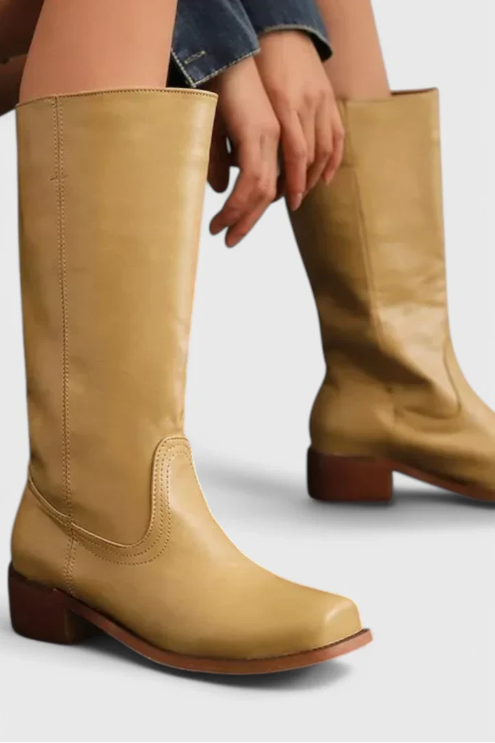 Anastasia | Vintage Knee High Heeled Boots