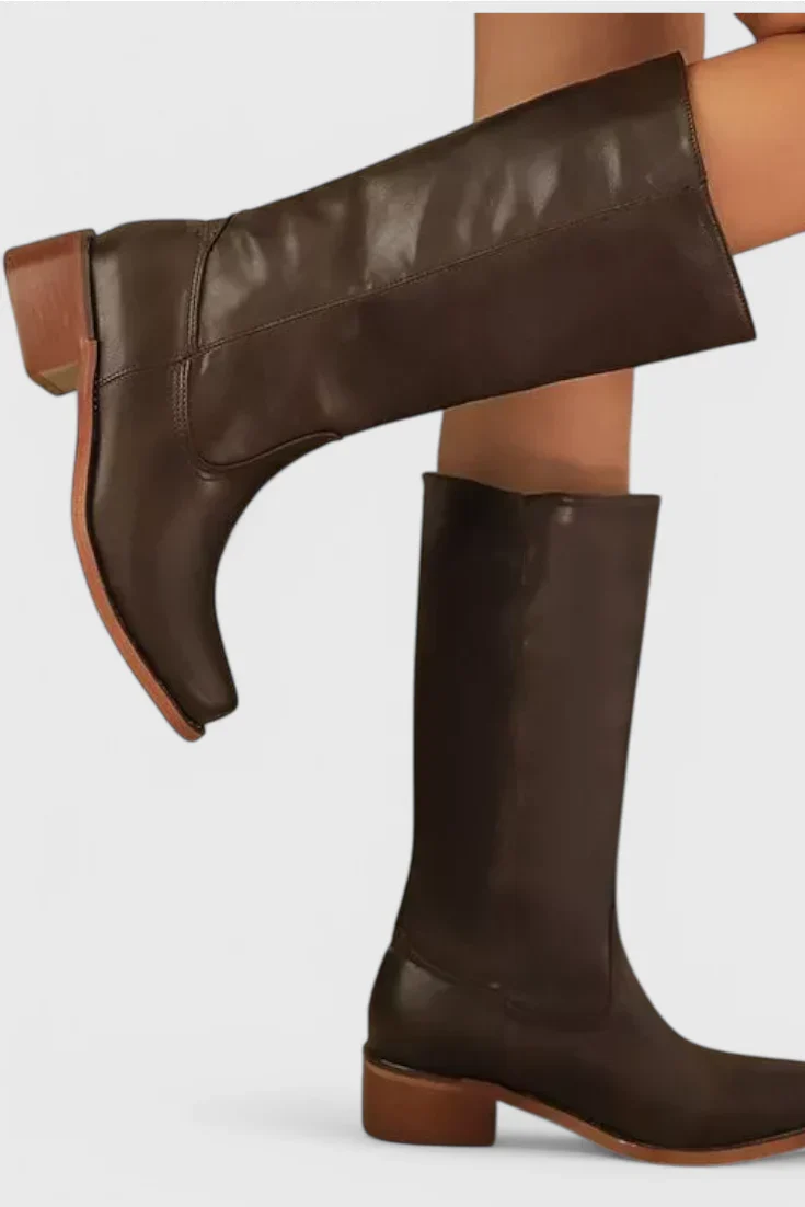 Anastasia | Vintage Knee High Heeled Boots