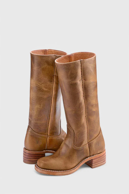 Anastasia | Vintage Knee High Heeled Boots