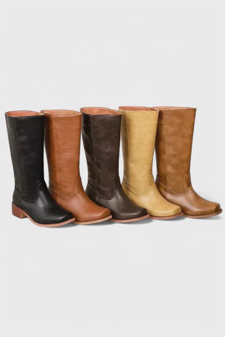 Anastasia | Vintage Knee High Heeled Boots