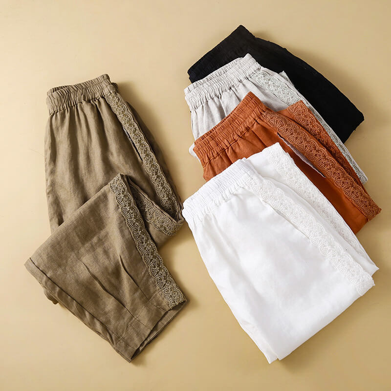 Laura | Airy Tapered Cotton-Linen Pants for Everyday