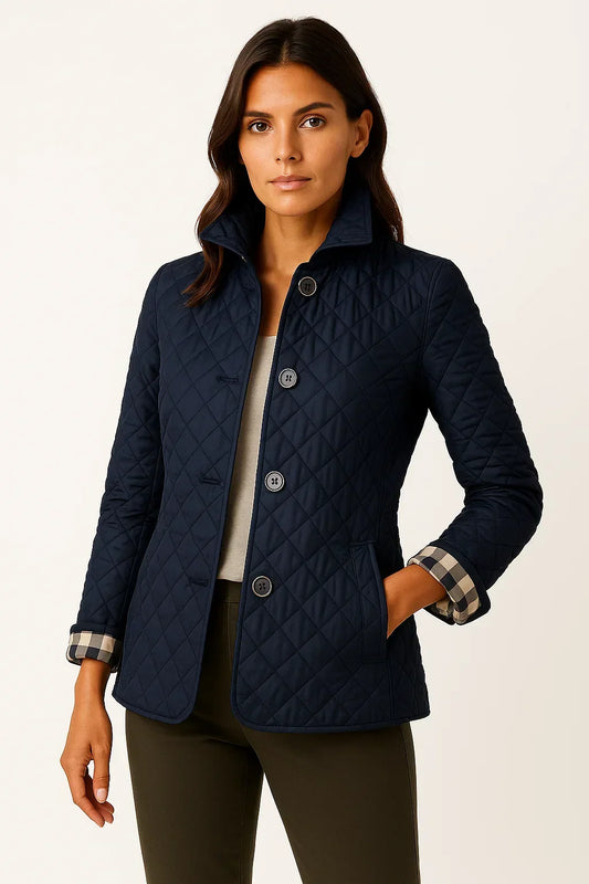 Anna | Chic Quilted Button-Front Jacket with Two Pockets