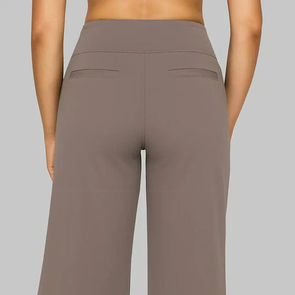 Livvy | Elegant High Waist Stretch Work and Office Pants with Pull-On Design