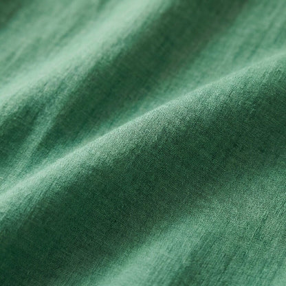 Clara | Elegant Cotton-Linen Blouse with Collar and Ruched Sleeves