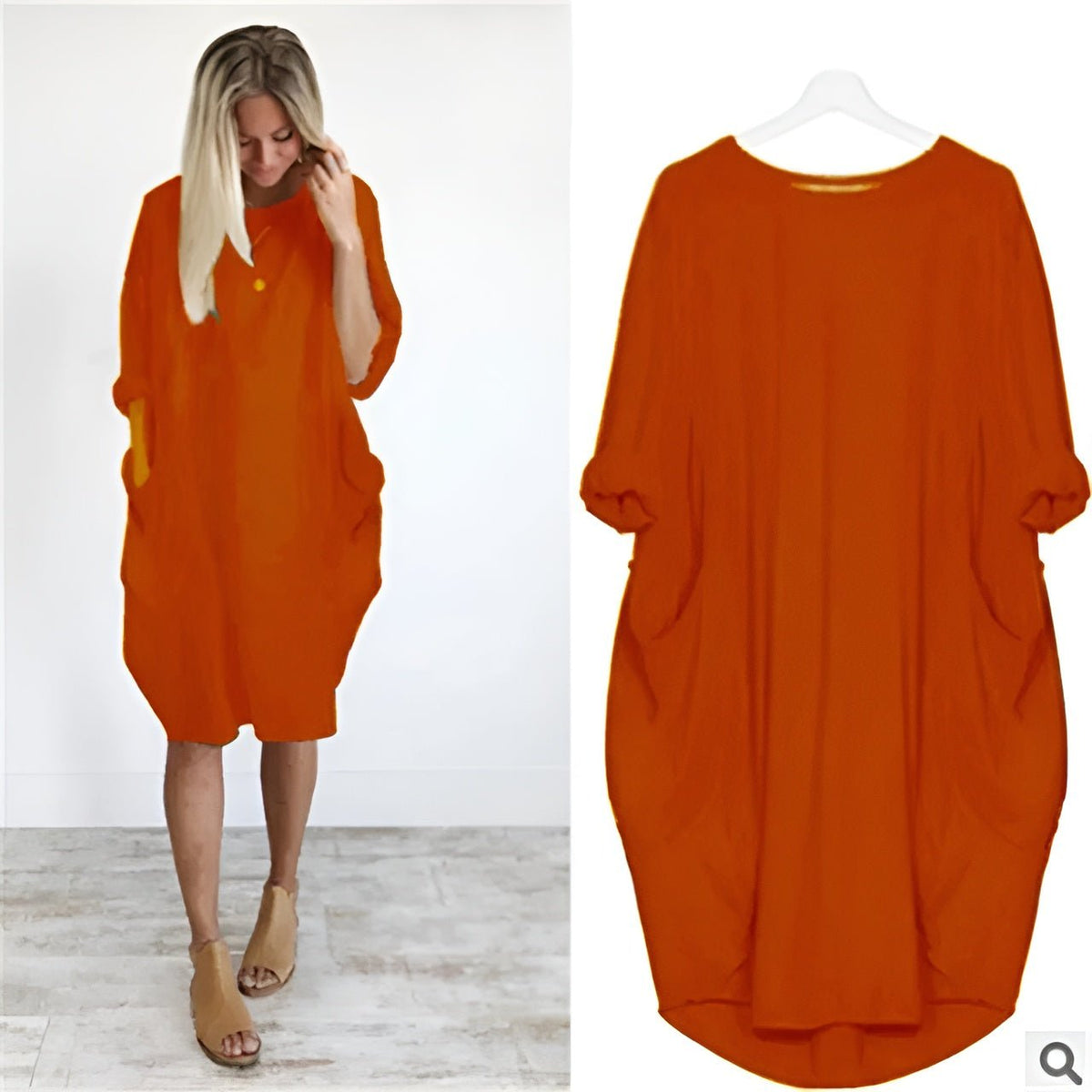 Gina | Elegantly Effortless Flowing Casual Dress with Hidden Side Pockets