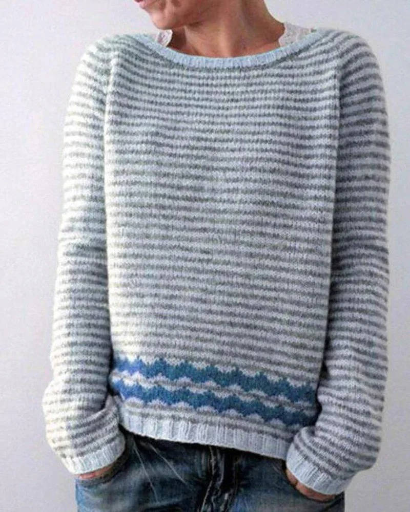Ingrid | Comfy Nordic Fair Isle Sweater with Crew Neck