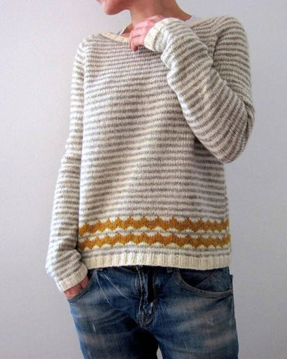 Ingrid | Comfy Nordic Fair Isle Sweater with Crew Neck