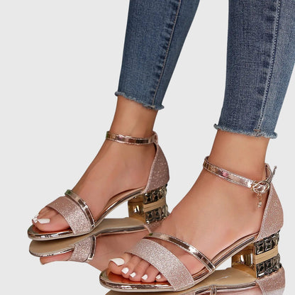 Alison | Women's Elegant Heeled Sandals with Adjustable Strap and Buckle