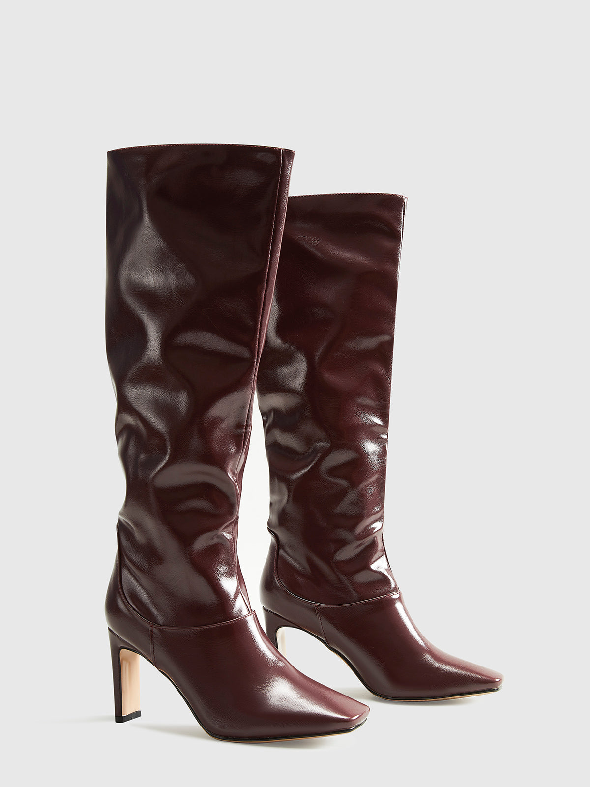 Marlowe | Sleek Square Toe Knee High Boots with High Heel