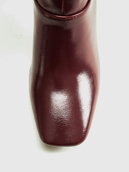 Marlowe | Sleek Square Toe Knee High Boots with High Heel