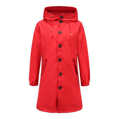 Sable | Minimal Button Front Rain Coat