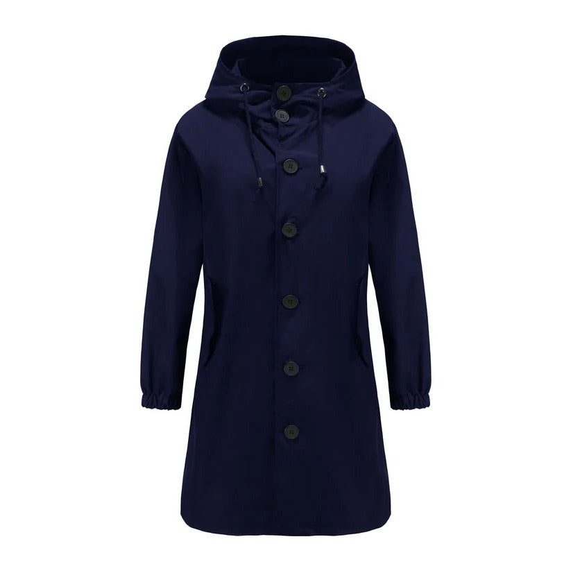 Sable | Minimal Button Front Rain Coat