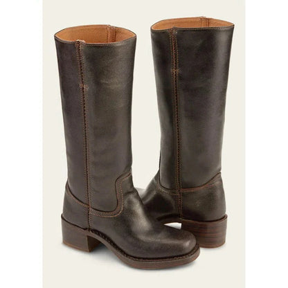 Larissa | Vintage Square Toe Block Heel Boots
