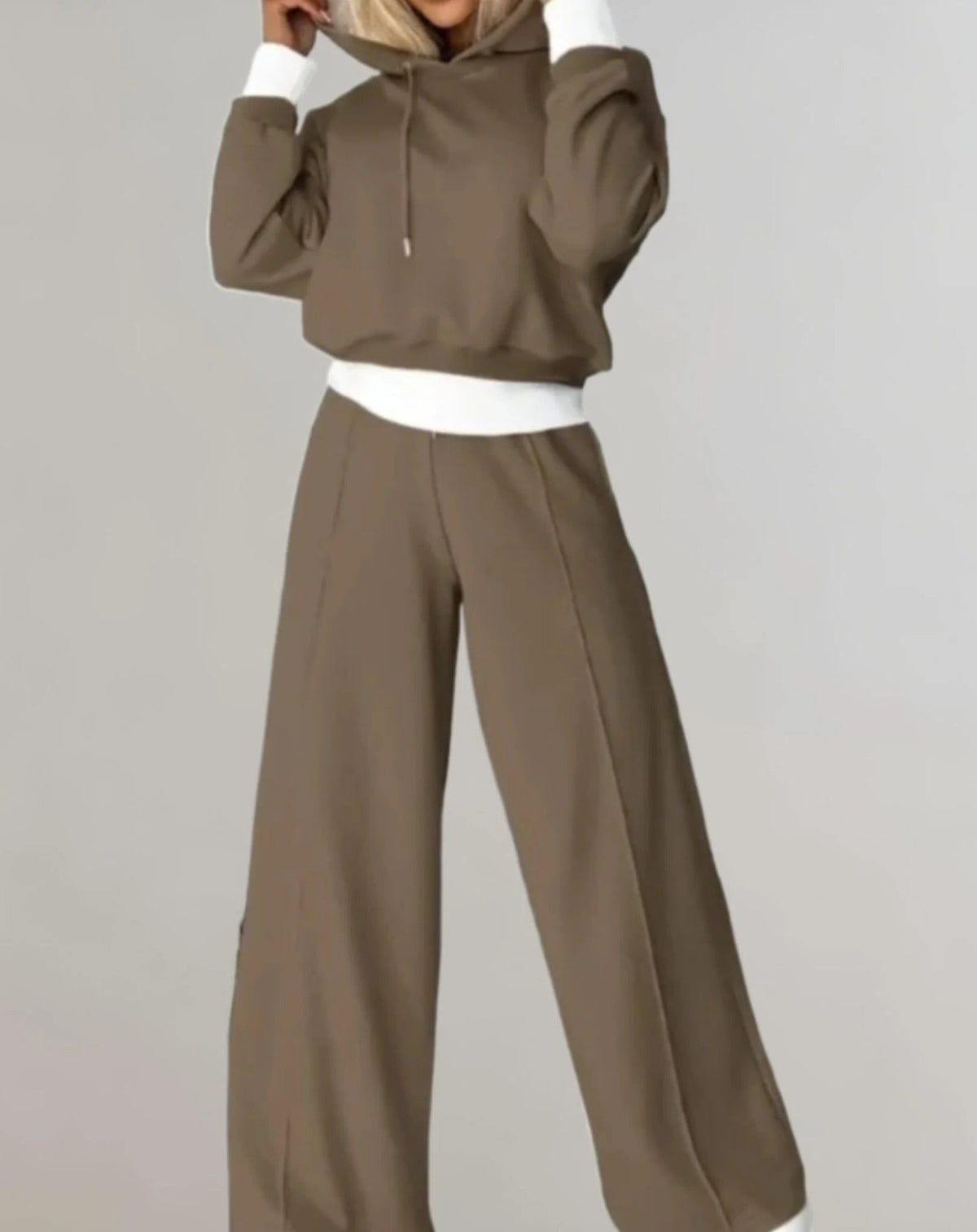Noelle | Two Piece Matching Set with Cropped Hoodie and Joggers