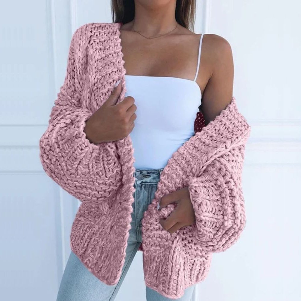Tokyo | Cozy Breathable Chunky Knit Oversized Cardigan with Relaxed Fit
