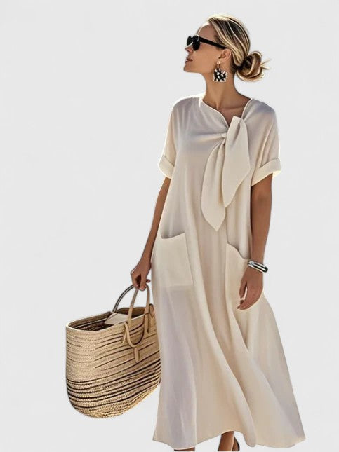 Grazia | Elegant Flowy Short Sleeve Summer Dress for Women