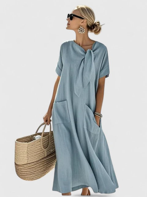 Grazia | Elegant Flowy Short Sleeve Summer Dress for Women