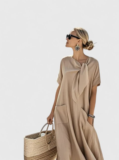 Grazia | Elegant Flowy Short Sleeve Summer Dress for Women