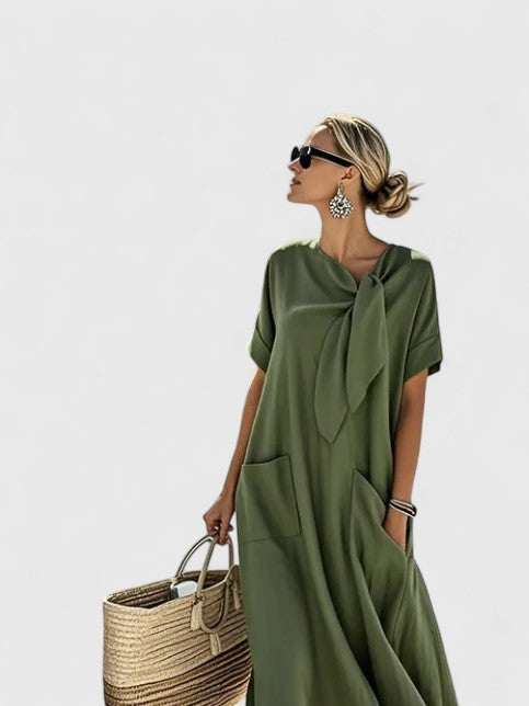 Grazia | Elegant Flowy Short Sleeve Summer Dress for Women