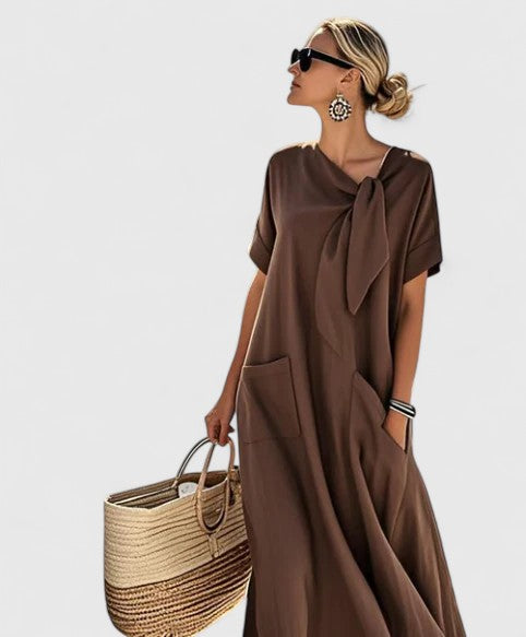 Grazia | Elegant Flowy Short Sleeve Summer Dress for Women