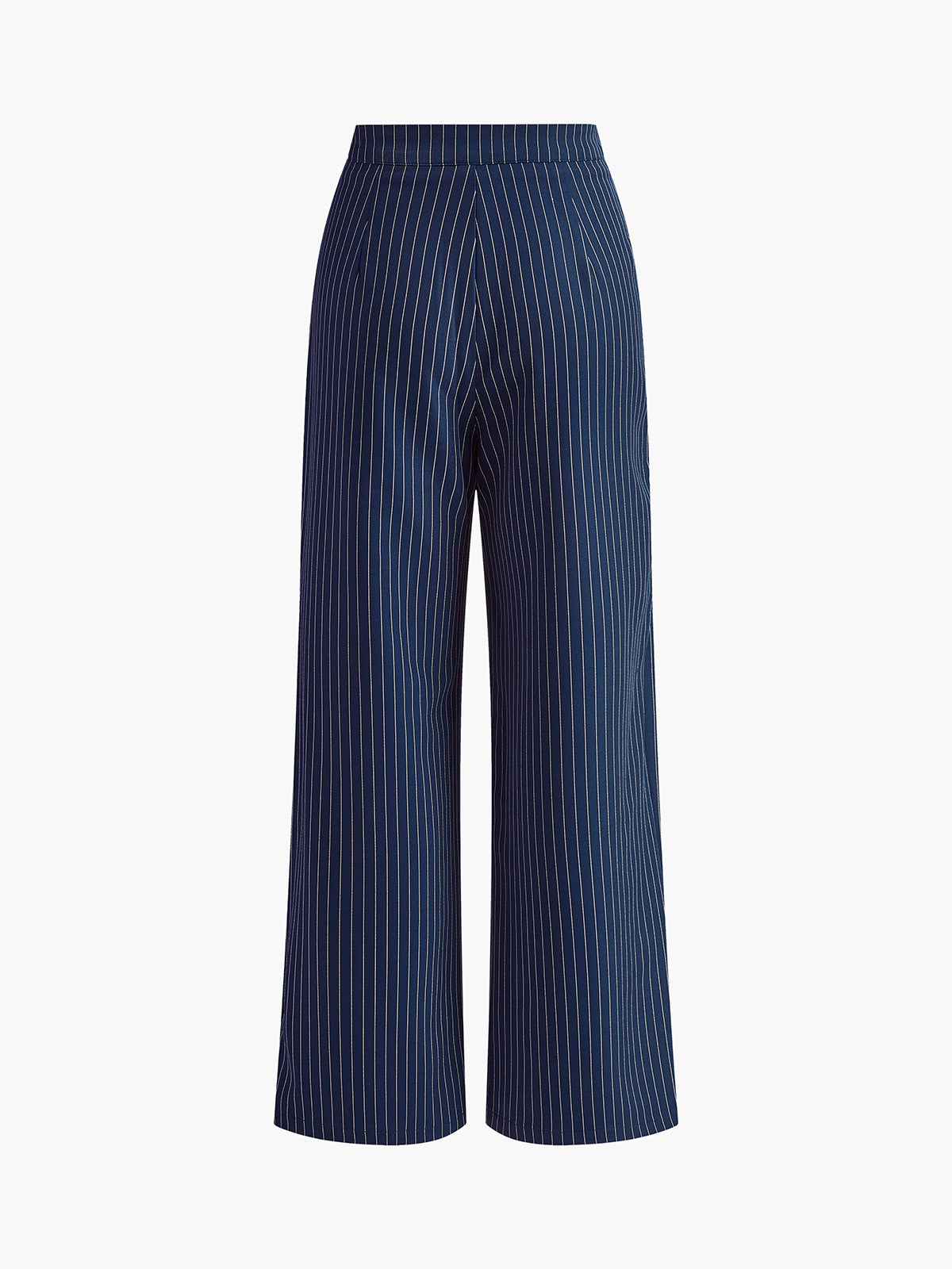 Juliette | Pinstripe Wide Leg Pleated Pants