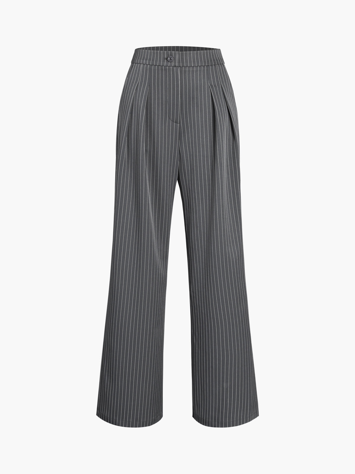 Juliette | Pinstripe Wide Leg Pleated Pants